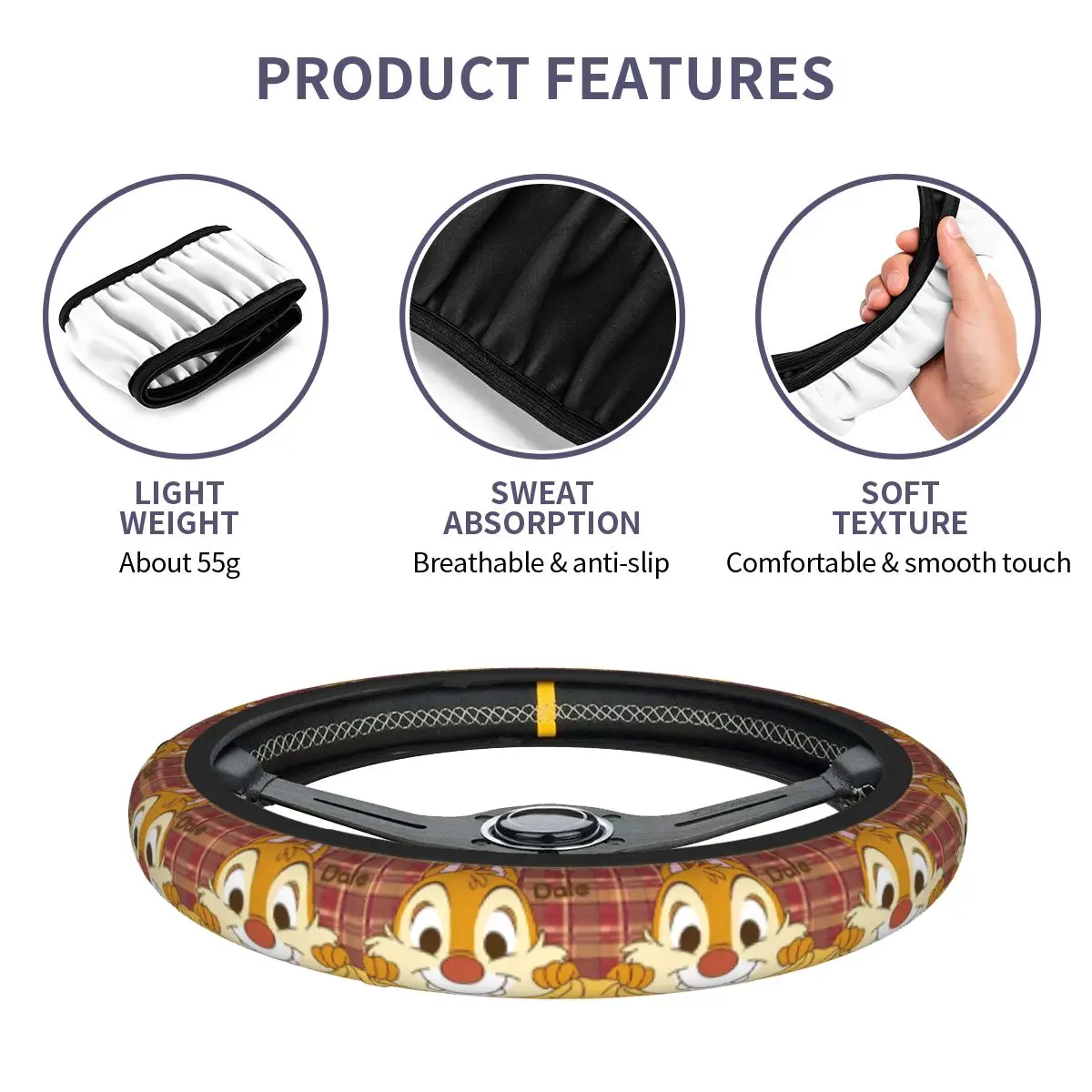 رقاقة وديل الكرتون غطاء عجلة القيادة سيارة دون الحلقة الداخلية لوازم السيارات مخصص DIY بها بنفسك سيارة يغطي جناح #6