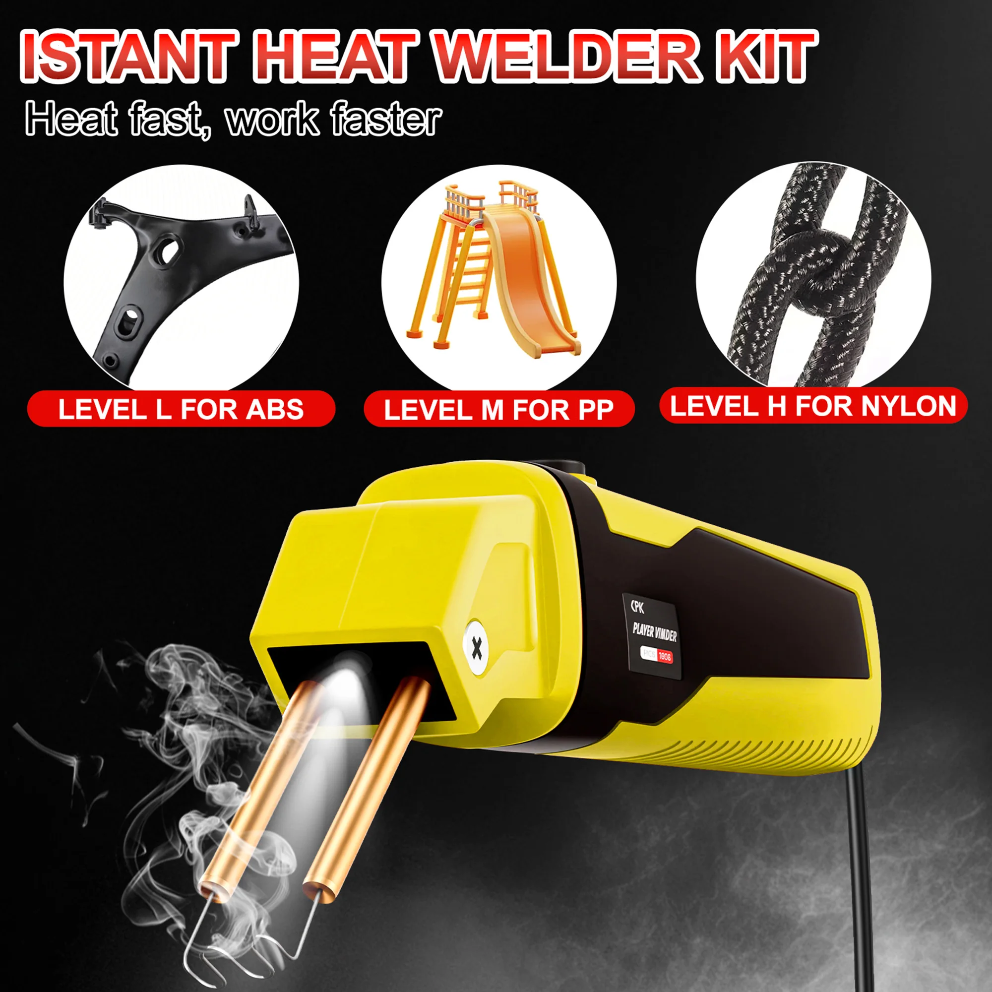 

Набор для сварки пластика 100 Вт, 220-110 В, с 400 горячими скобами, обновленный комплект инструментов для ремонта автомобильных бамперов 2026 года