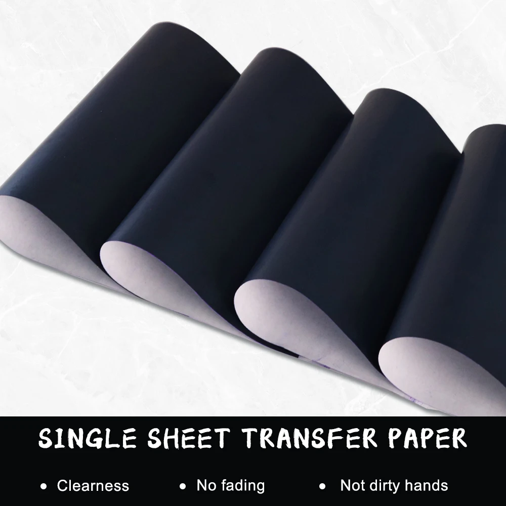 100 Pieces Of Reusable Advanced Imported Tattoo Transfer Paper A4 Hand Drawing With Clear Design