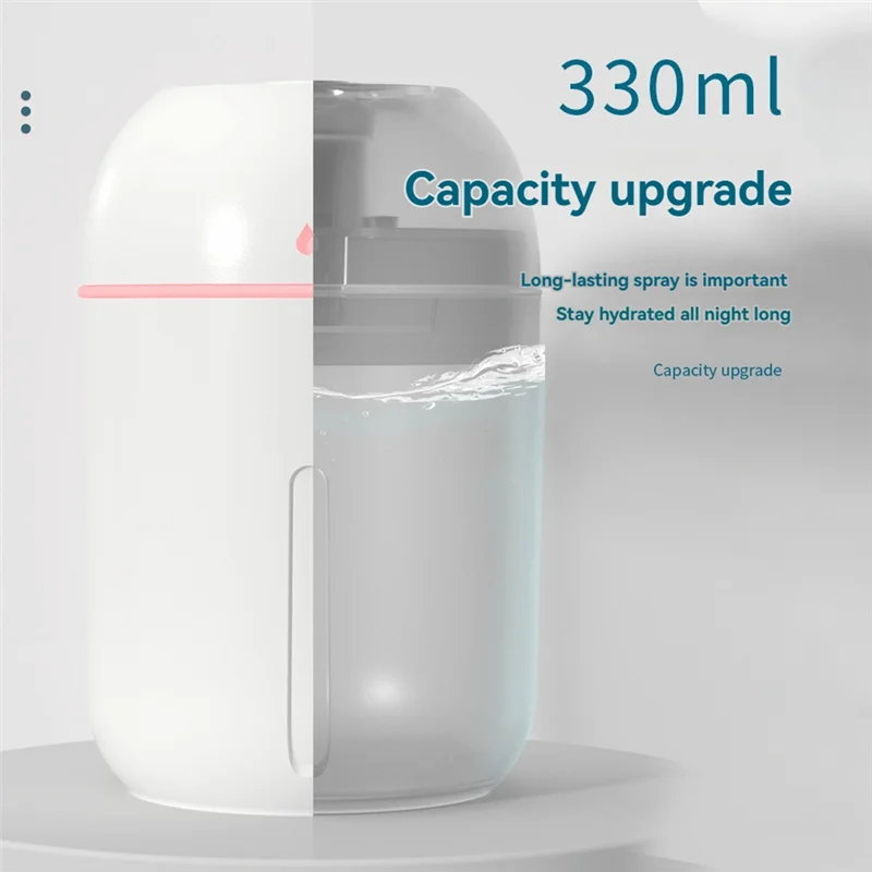 SANQ 1.5 واط 330 مللي مرطب صغير لغرفة النوم مكتب السفر USB مرطب شخصي مع إيقاف تلقائي 330 مل