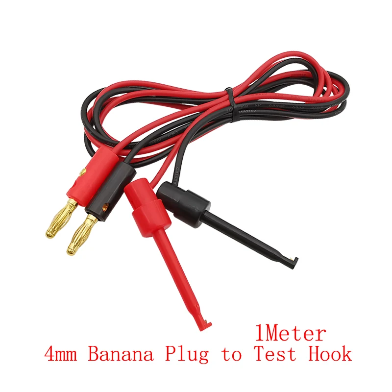 Universelle Multimeter-Messleitungen, 4-mm-Bananenstecker-Anschluss an Krokodilklemmen/Bananenstecker/Pinzetten-Clip/Sondenspitzen-Drahttest