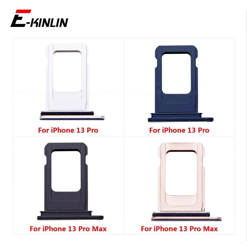 Sim Card Socket Slot Tray Reader Holder Connector Micro SD Adapter Container For iPhone 13 Pro 13 Pro Max Replacement Parts