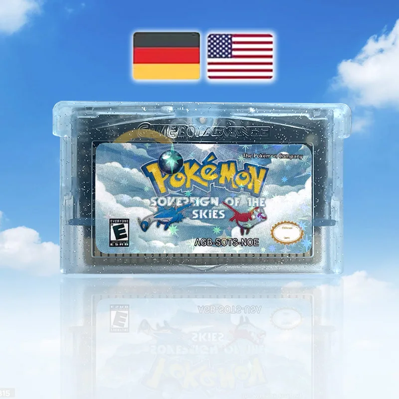 GBA Spiel Pokemon Sovereign of the skies USA NOE Version RTC Flash Cart Patrone Grafikkarte Rom Hack Deutsch Englisch