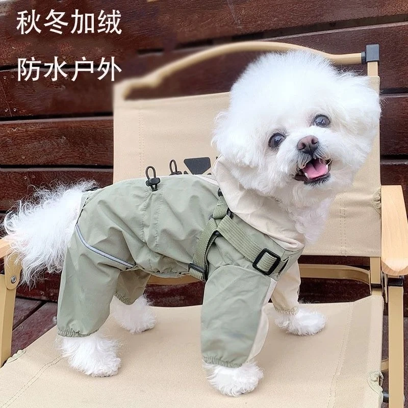 Autumn‑Winter Stylish Puppy Dog Coat, Super Cute Outdoor Cold‑Proof Padded Jacket, Windproof & Waterproof Warm Pet Apparel