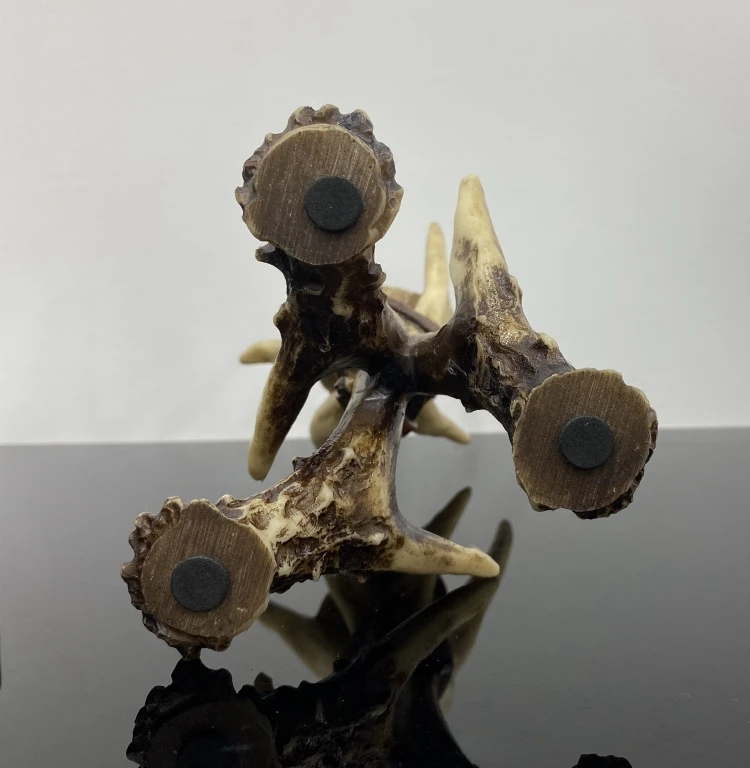 Vintage-Geweih-Kerzenhalter aus Kunstharz, Tiermotiv-Kerzenständer, Hirschstatue, Wohnzimmer-Deko, Kamin-Deko, Weihnachtsdekoration – Detail 8