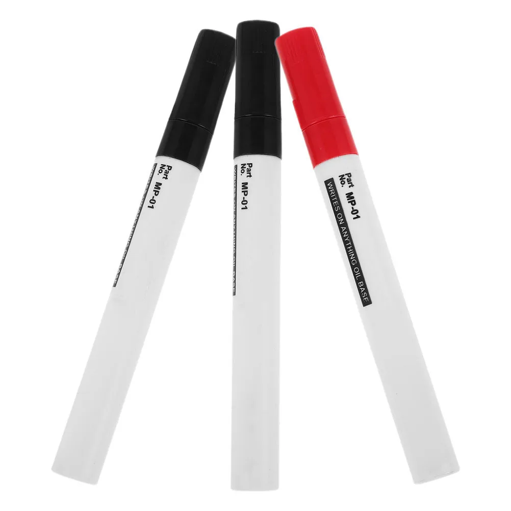 

3Pcs Oil Based Waterproof Paint Markers High Temperature Resistant Permanent Markers for Plastic Glass DIY Cleaning