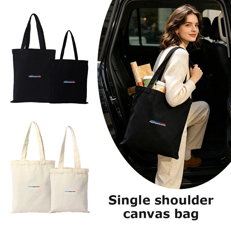 Portable Auto Canvas Crossbody Bag Car Logo Travel Shoulder Pouch For BMW 1 3 5 X1 X3 X4 X5 X7 G20 G38 F20 F39 F48 E46