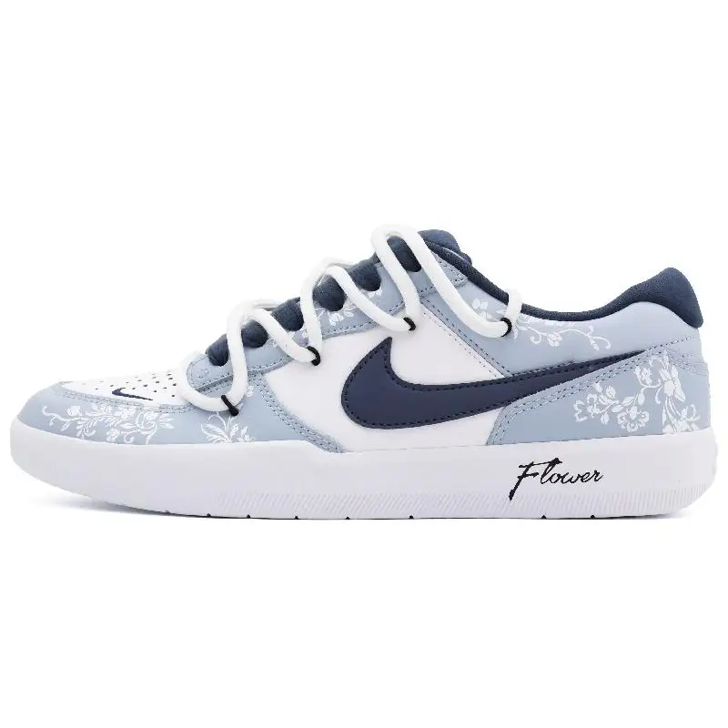 【Customize】Nike SB Force 58 Skateboarding Shoes Unisex Low-top Blue/White/Black Sneakers shoes HJ3489-141