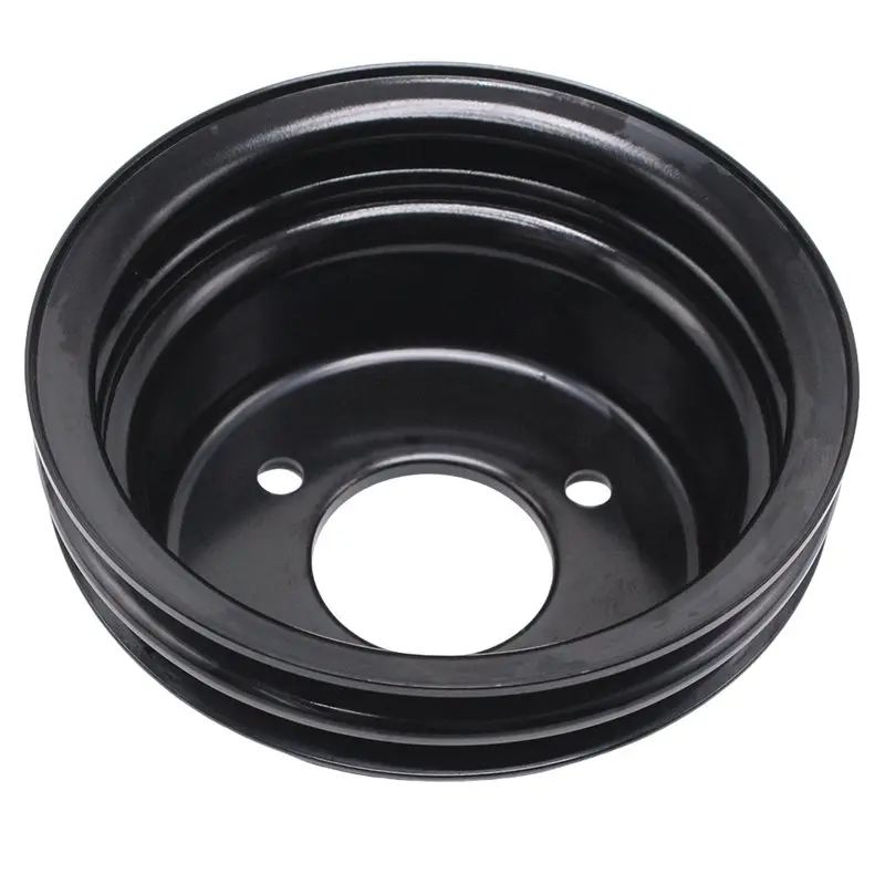 X39A-Crank Pulley 2 Groove Black Steel Engine Water Pump Pulley For SB Ford 260 289 V8 Mustang 1965- 1967 - view 4
