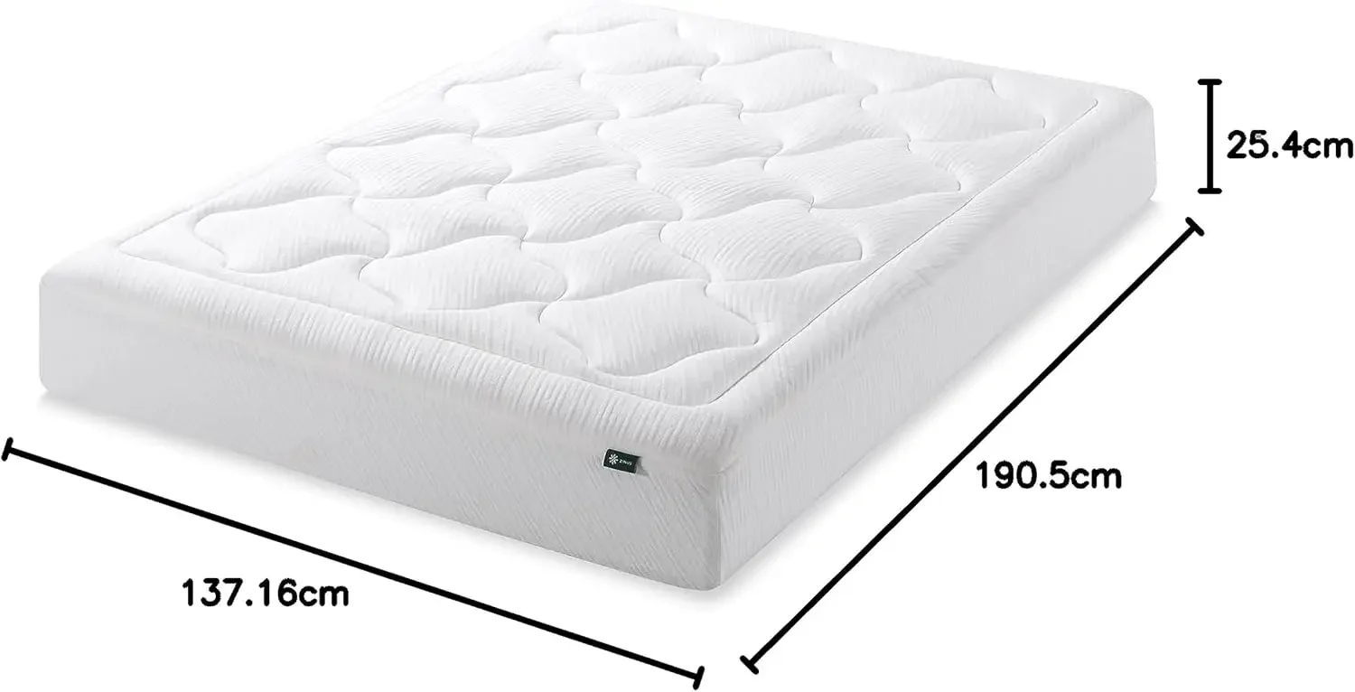 Fiberglass Free, Pressure Relieving, Mattress in A Box, CertiPUR-US Certified, White