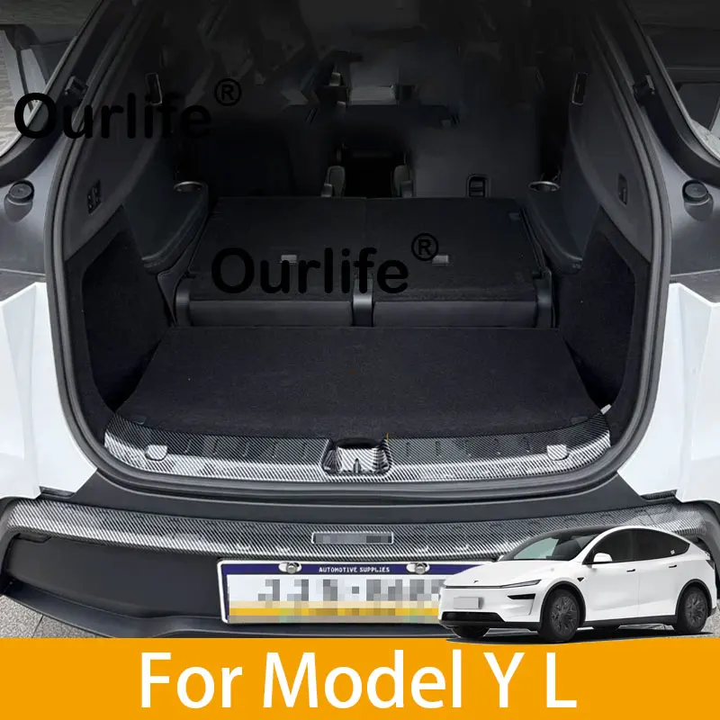 

For Tesla Model YL 2026 2027 Rear Trunk Boot Door Sill Plate Guard Anti-scratch Panel Cover Trim Accessories