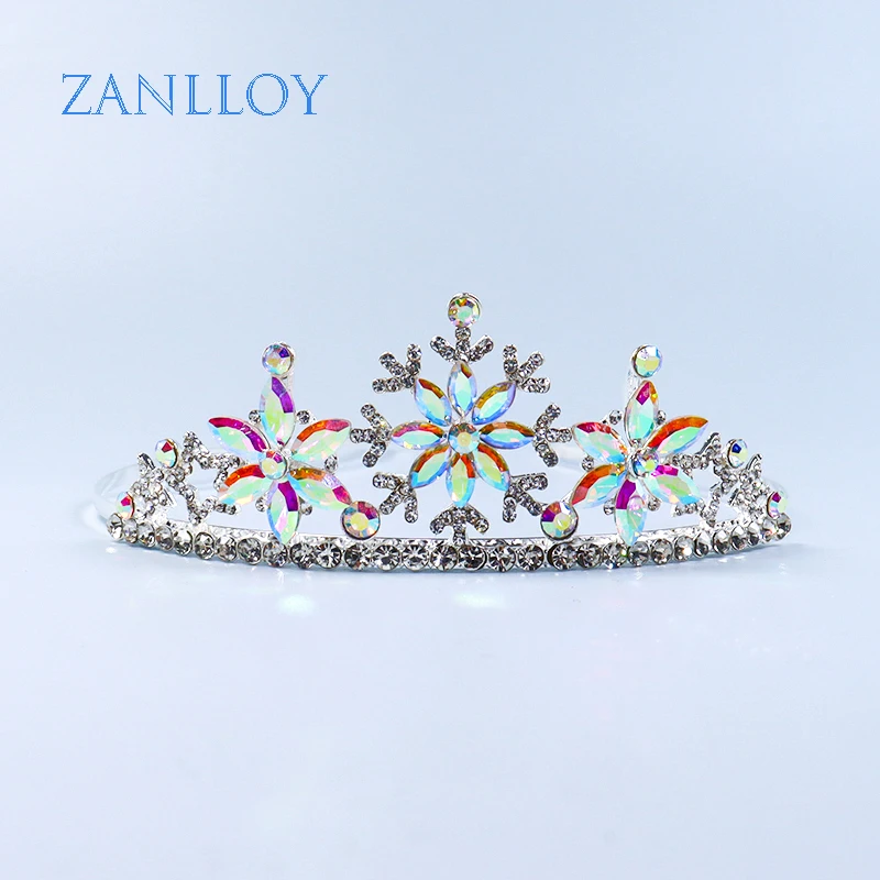 ZANLLOY Princess Crown Role-playing Baby Girl Toys Children Snowflake Crown Headband Gift Baby Hair Accessories