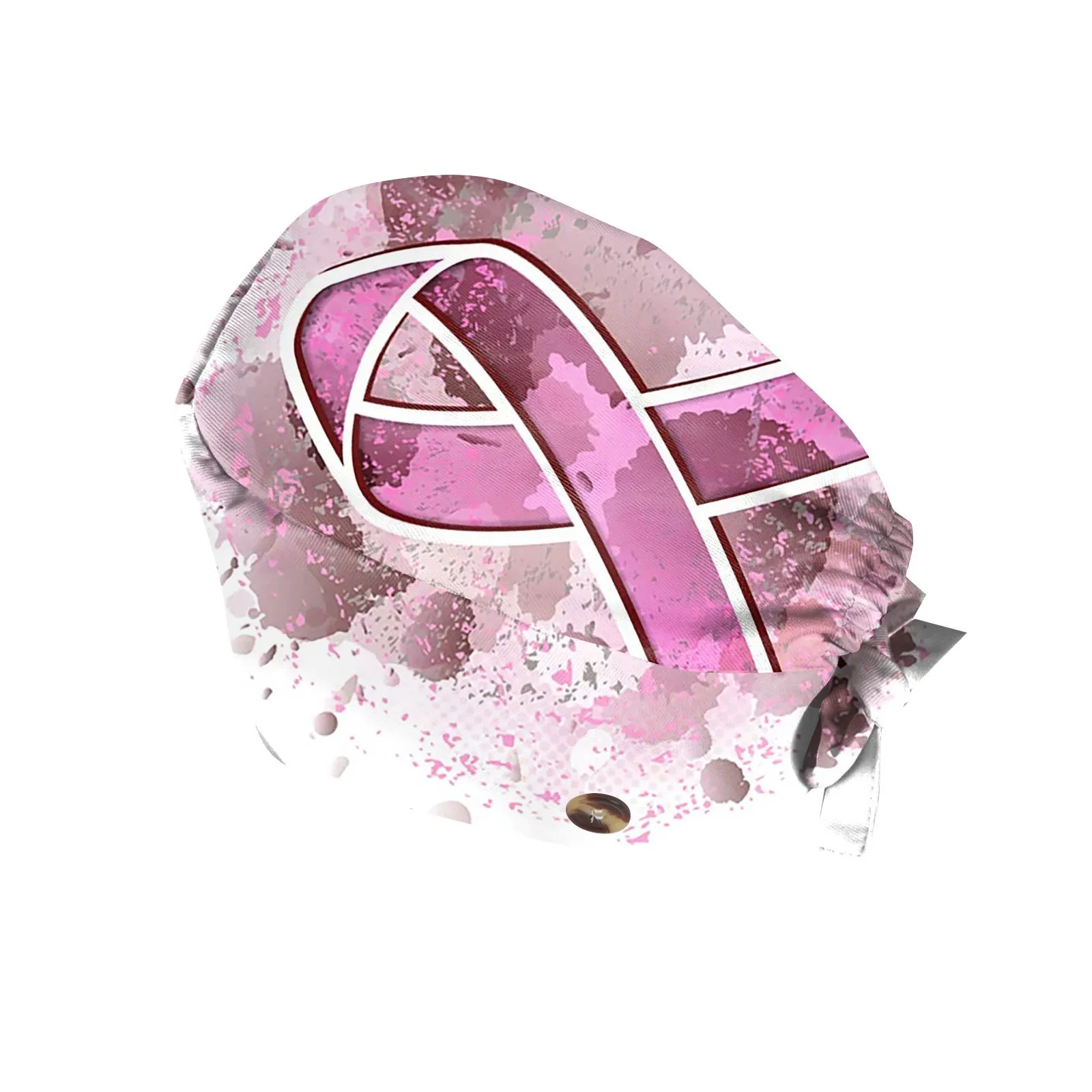

Women Men Scrub Cap Medical Nursing Hats Beauty Operating Room Work Hat Dentist Surgical Hat Awareness Breast Cancer Printed