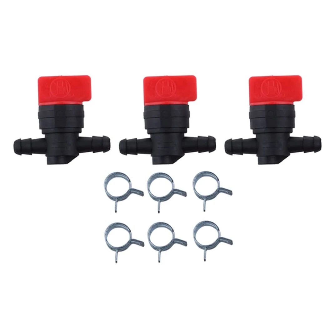 3PCS 494768 698183 Fuel Shut Off Valve with Clamp for 1/4 inch Fuel Line Toro Lawn