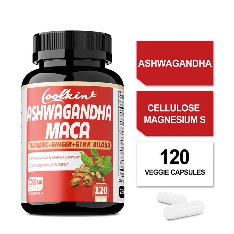 

Ashwagandha and Maca Capsules - It Helps Improve Mood, Boost Energy, Enhance Endurance, and Improve Athletic Performance