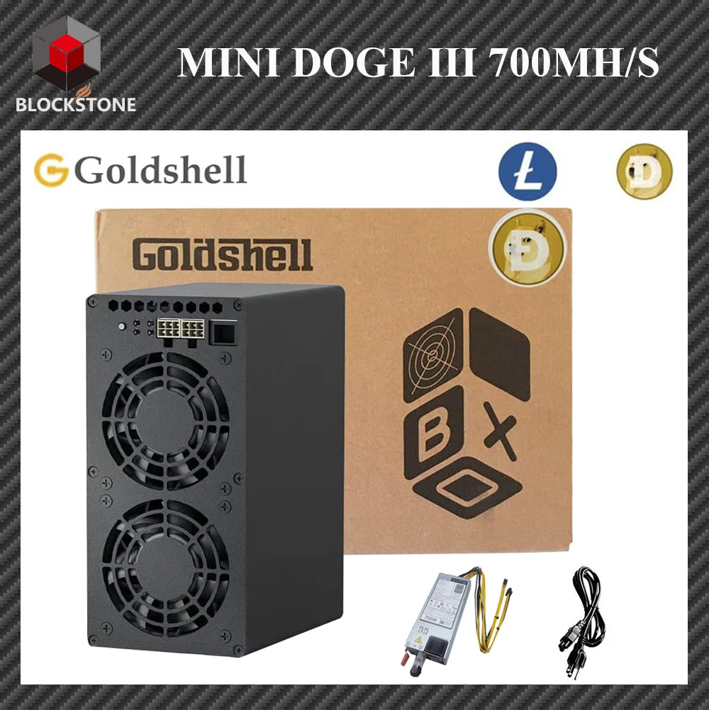 Goldshell MINI DOGE III 700MH/S 400W With PSU Miner LTC and Doge Coin Mining Goldshell Mini Doge 3 Litecoin Miner Doge Miner