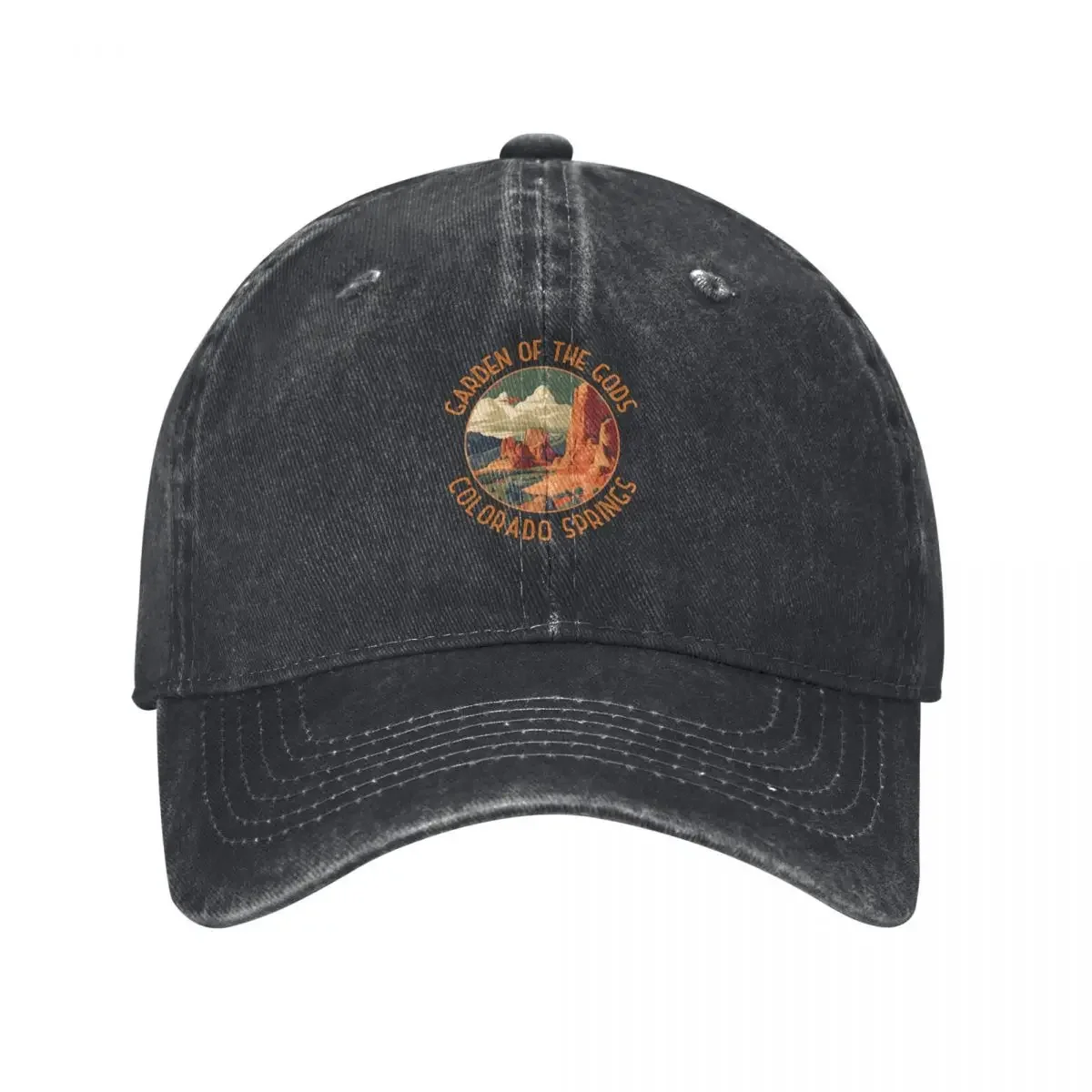 Garden of the Gods Colorado Springs Distressed Circle Baseball Cap hard hat funny hat Vintage Women Men's