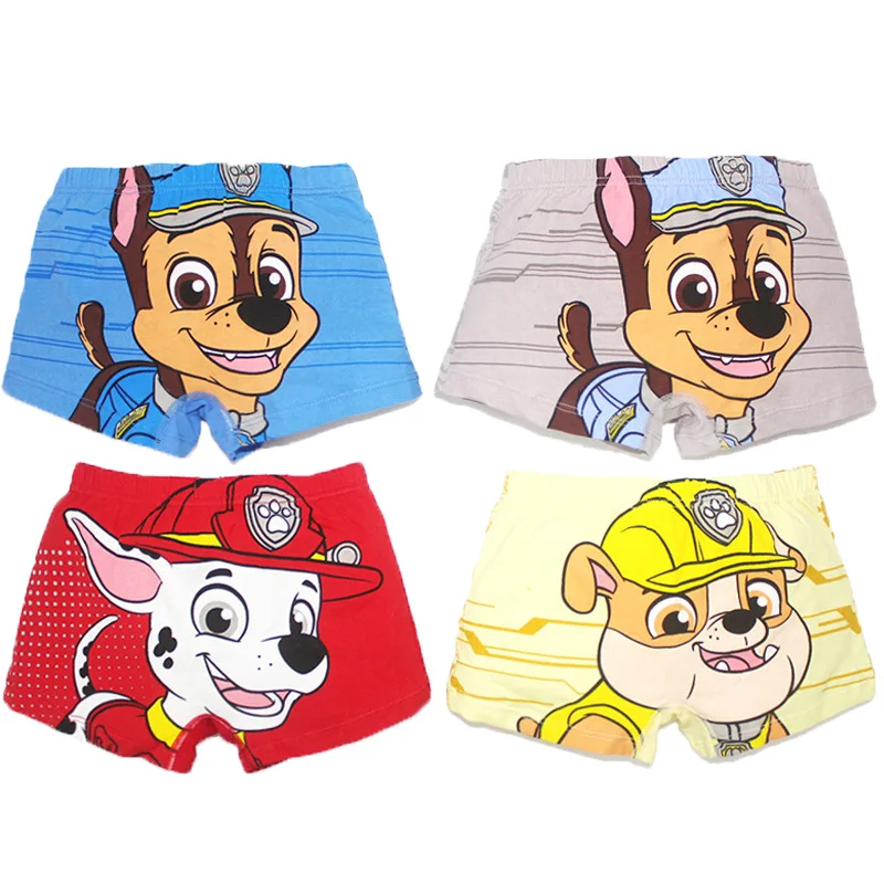 4PCS/Set Genuine Paw Patrol KID\'s Printed Underpants Chase Rocky Marshall Skye Underwear Boys Girls Birthday Gifts Children Toy