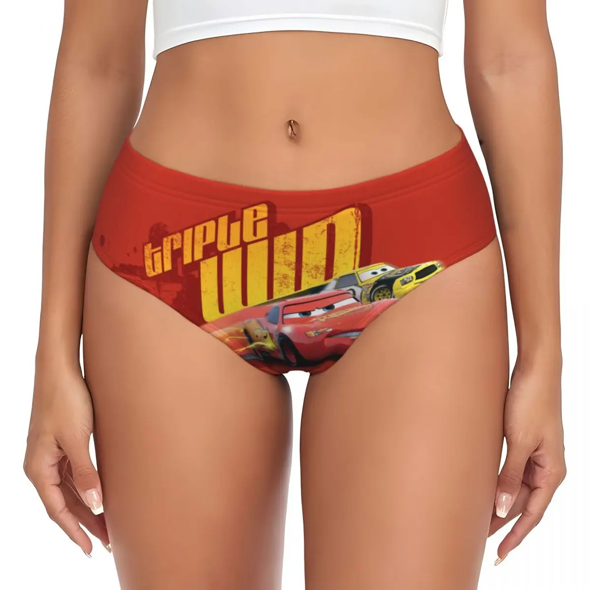 مخصص النساء البرق ماكوين سيارات سراويل قصيرة الإناث تنفس الكرتون الملابس الداخلية السروال