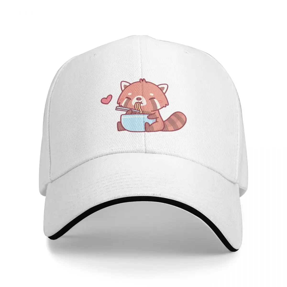 

Cute Little Red Panda Eating Ramen Cap Baseball Cap kids hat Cap male Women's hat Men's