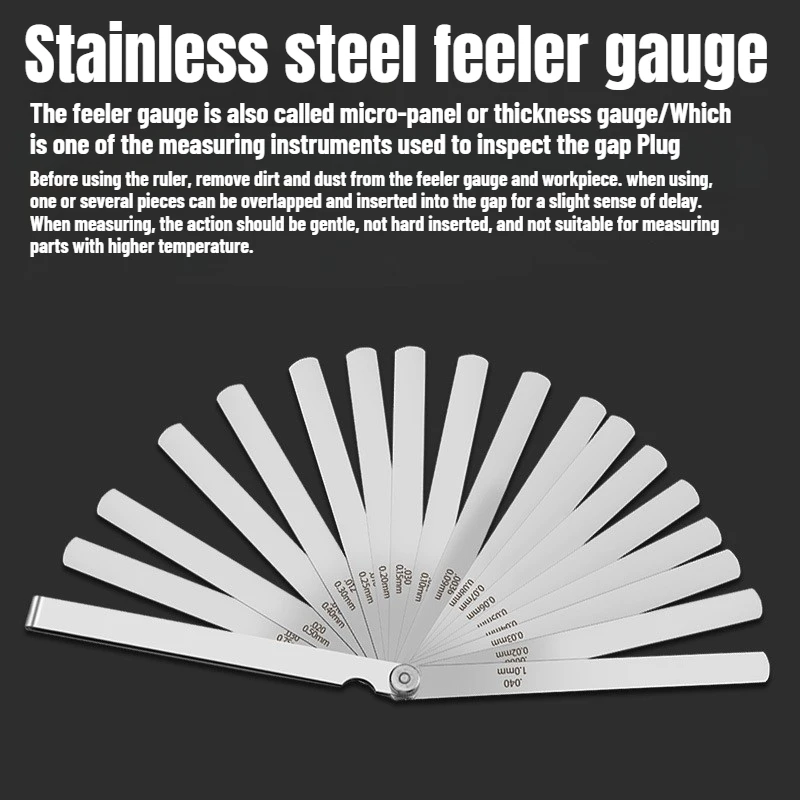 Calibro a spina in acciaio inossidabile ad alta precisione da 32 fette 0,01-1 mm Calibro a spina metrico Calibro a spina combinato Calibro di spessore