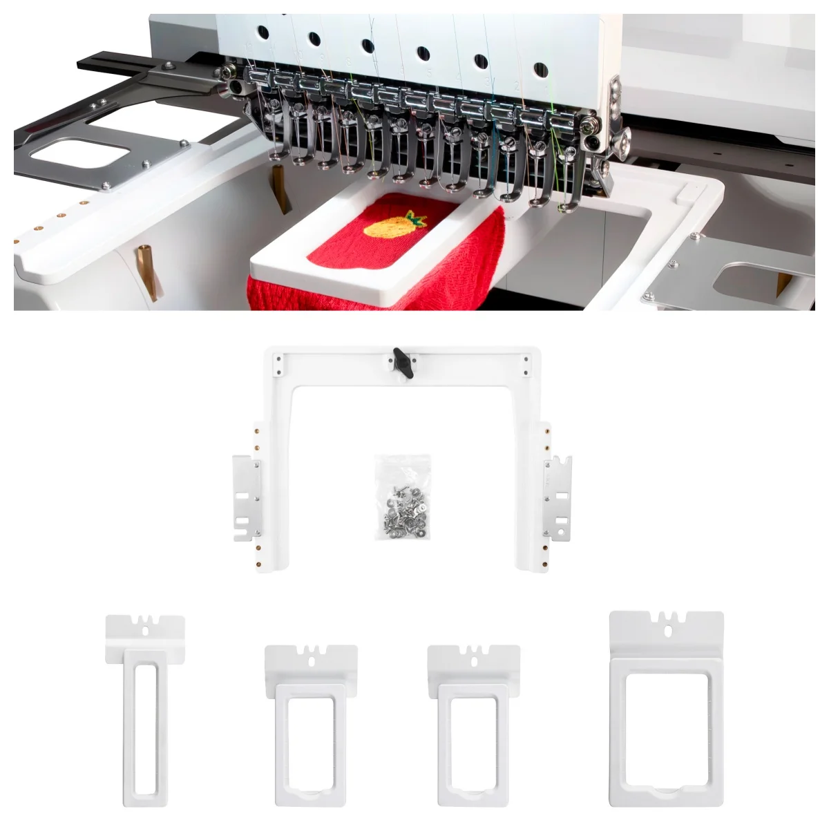 4in1 Magnetic Hoop Frame Kit for BAI Mirror 1501 Vision V22 KESI 1504 Single Multi-Head Embroidery Machines Embroidery tools par
