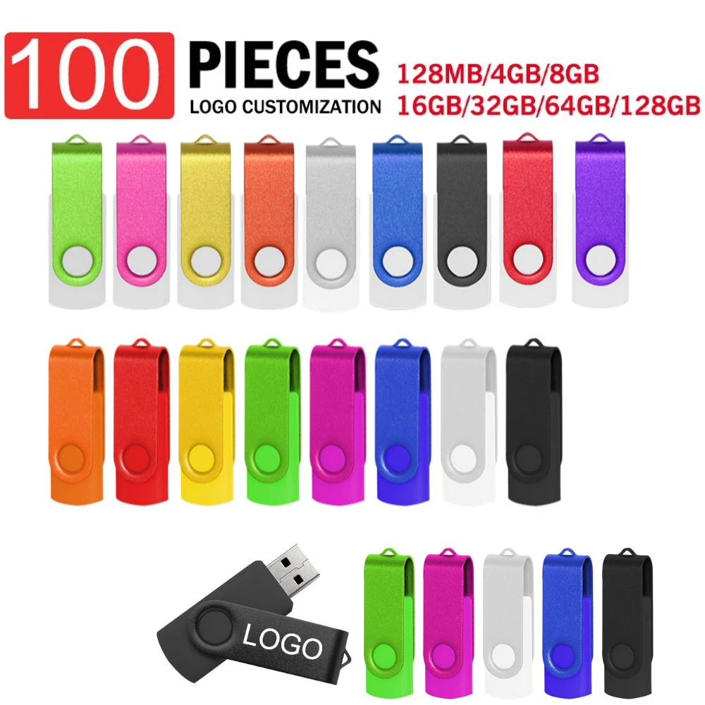 

100 Pcs/Lot USB 2.0 Flash Drive Pendrive 1GB 2GB 4GB Pen Drive 8GB 16GB Memory Stick 32GB USB Stick 64GB Flash 256MB 128MB Gift
