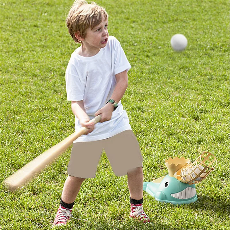 

A13Q-Baseball Pitching Machine For Children With Bat And 3 Baseball Balls For Birthday Gifts