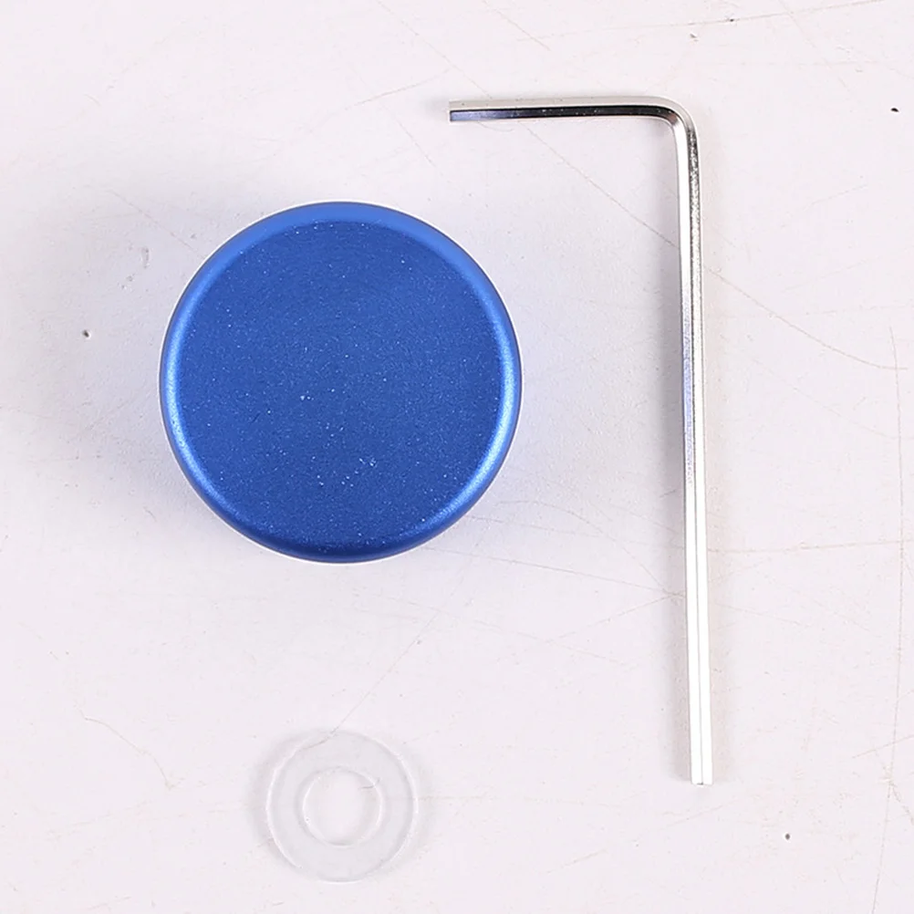 

2Sets Aluminium Alloy Guitar Effector Nail Caps Footswitch Protection Blue Pedal Tops Cap 3 Screws 1 Handle Guitar Effect