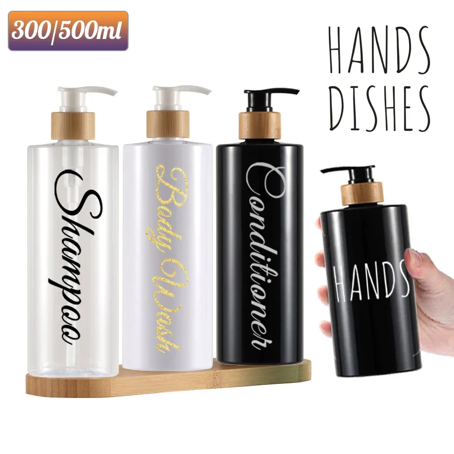 300/500ml Bathroom Soap Dispensers Lotion Shampoo Shower Gel Holder Portable Refillable Soap Bottle