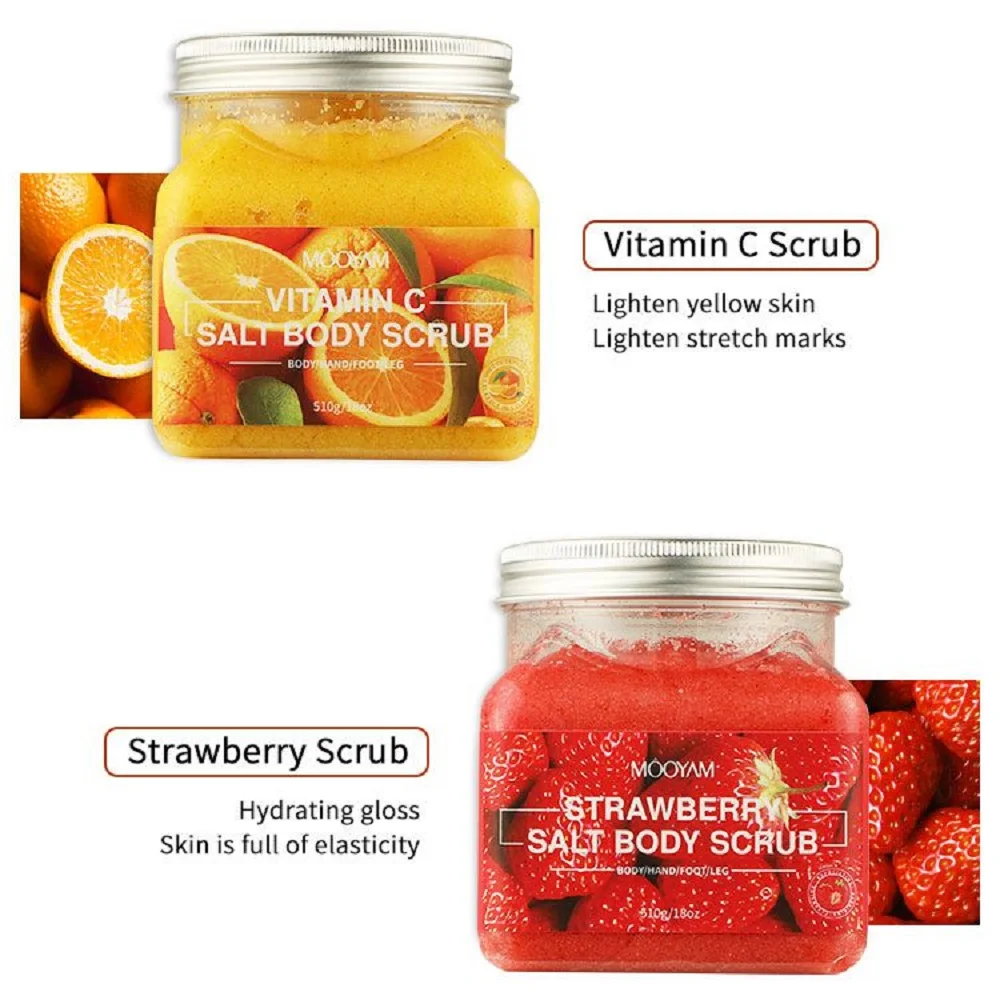 Natural Body Exfoliator Moisturizing Fruit Bath Body Scrub for Nourishing Essential Body Care