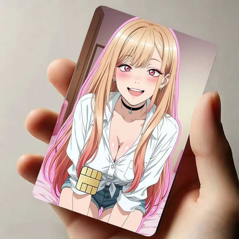 My D-Dress Up D-Darling Marin Kitagawa Decorative Waterproof Film Skin Cover Credit Card Stickers Debit Front Bank Bus Pass
