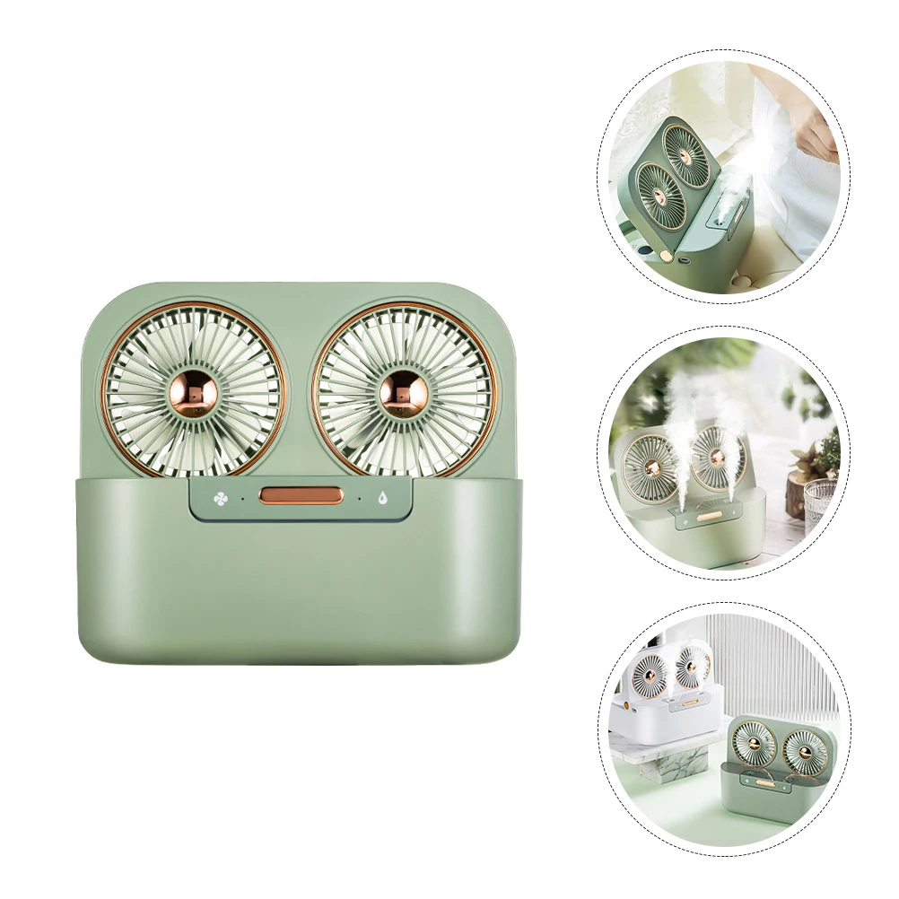 

Двойной вентилятор, спрей-увлажнитель, стол, мини-USB, конвекционная циркуляция, небольшой увлажнитель для абс, портативные вентиляторы для запотевания