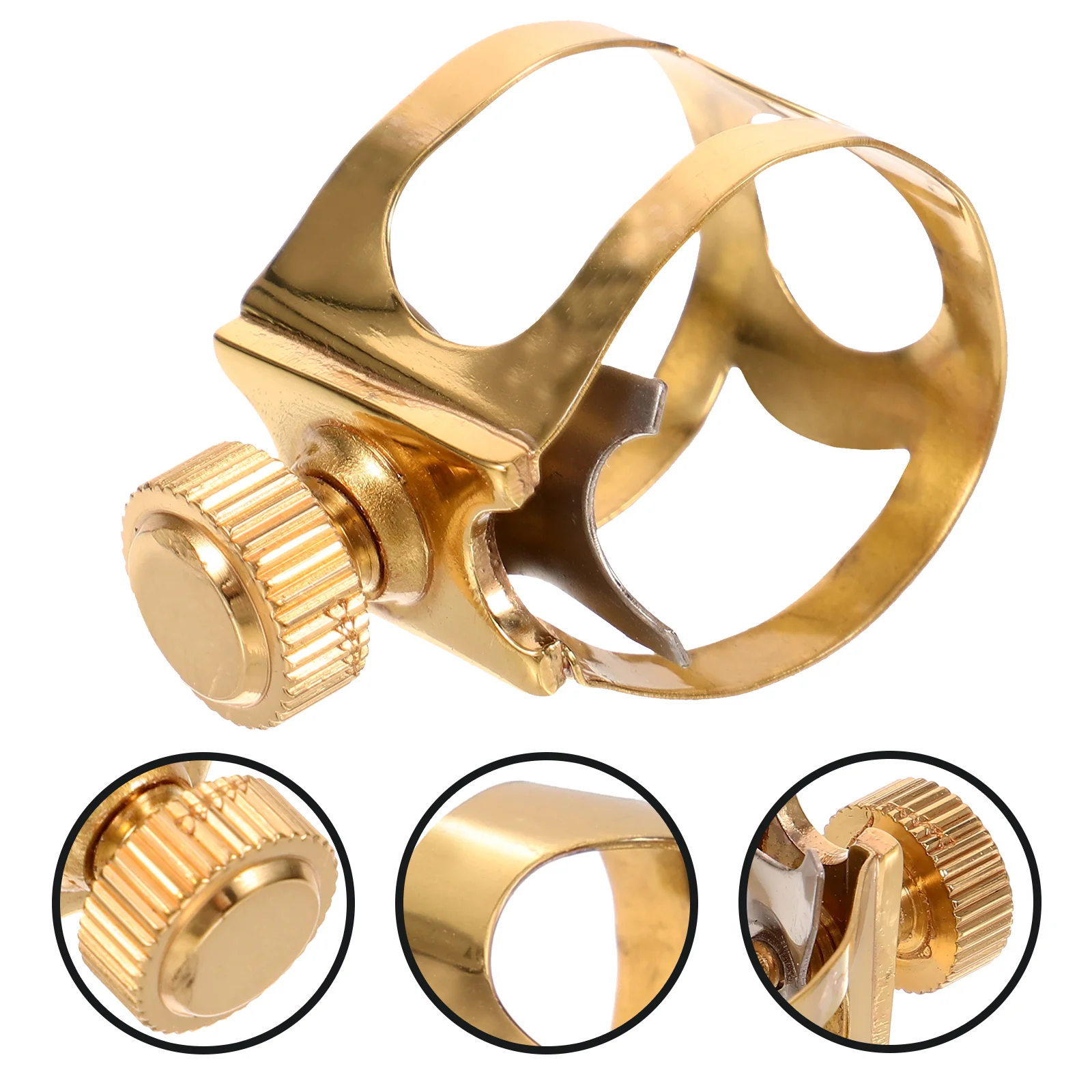 

Reed Clips Saxophone Parts Instrument Mouthpiece Ligature Component 370X250X200CM Wind Accessory Golden