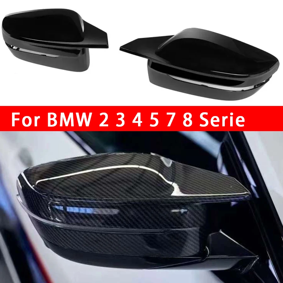 For BMW 2 3 4 5 7 8 series G42 G20 G28 G22 G30 G11 G14 G15 Shells Rearview Cap Real Carbon fiber rear view mirror case cover