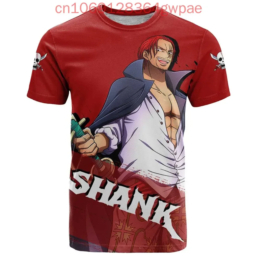 One Piece Emperor - Shank Wanted Męskie i damskie koszulki z nadrukiem 3D Sportowe dziecięce koszulki z krótkim rękawem Letnie koszulki codzienne