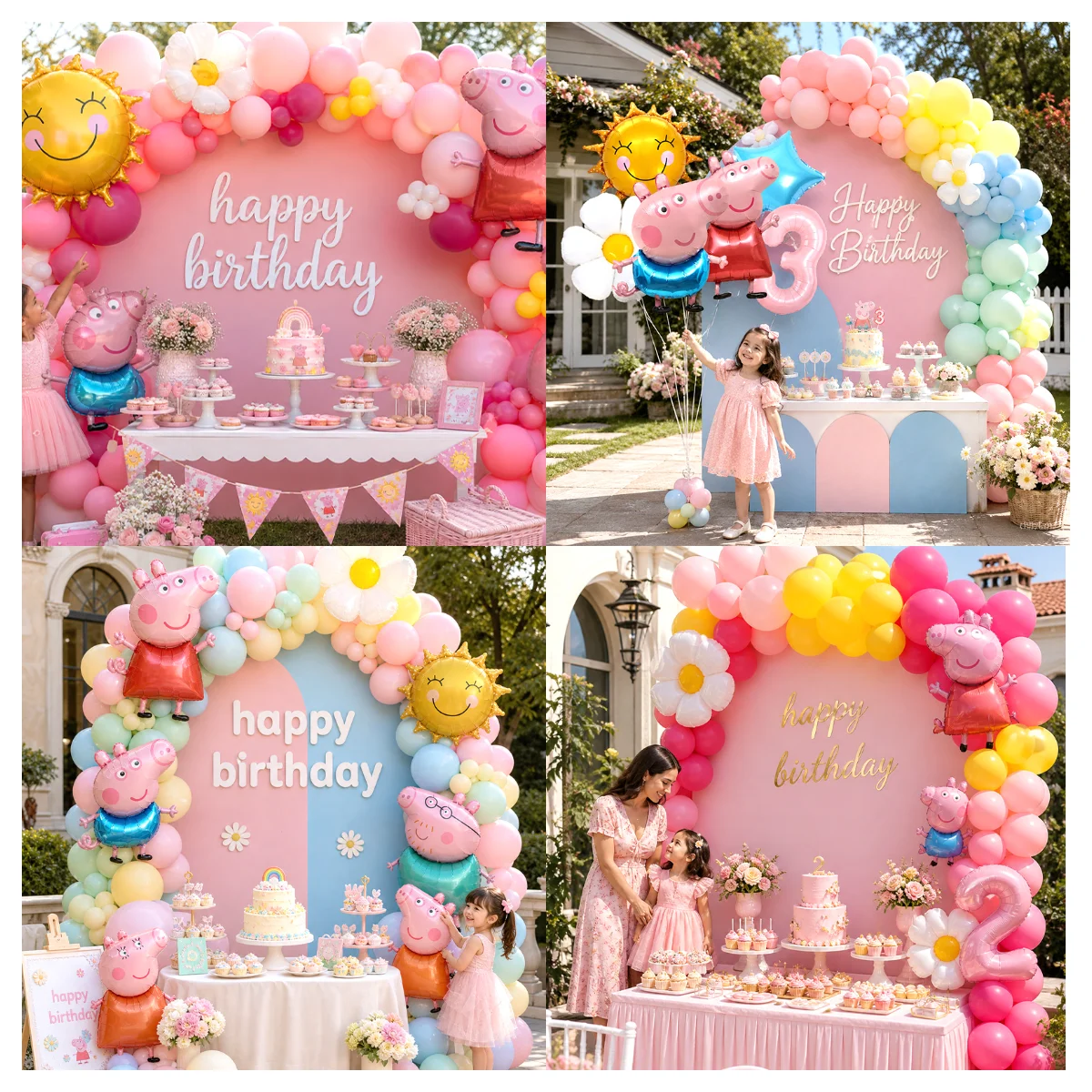 Home Decor Garland - Guirnalda de Globos con Personajes de