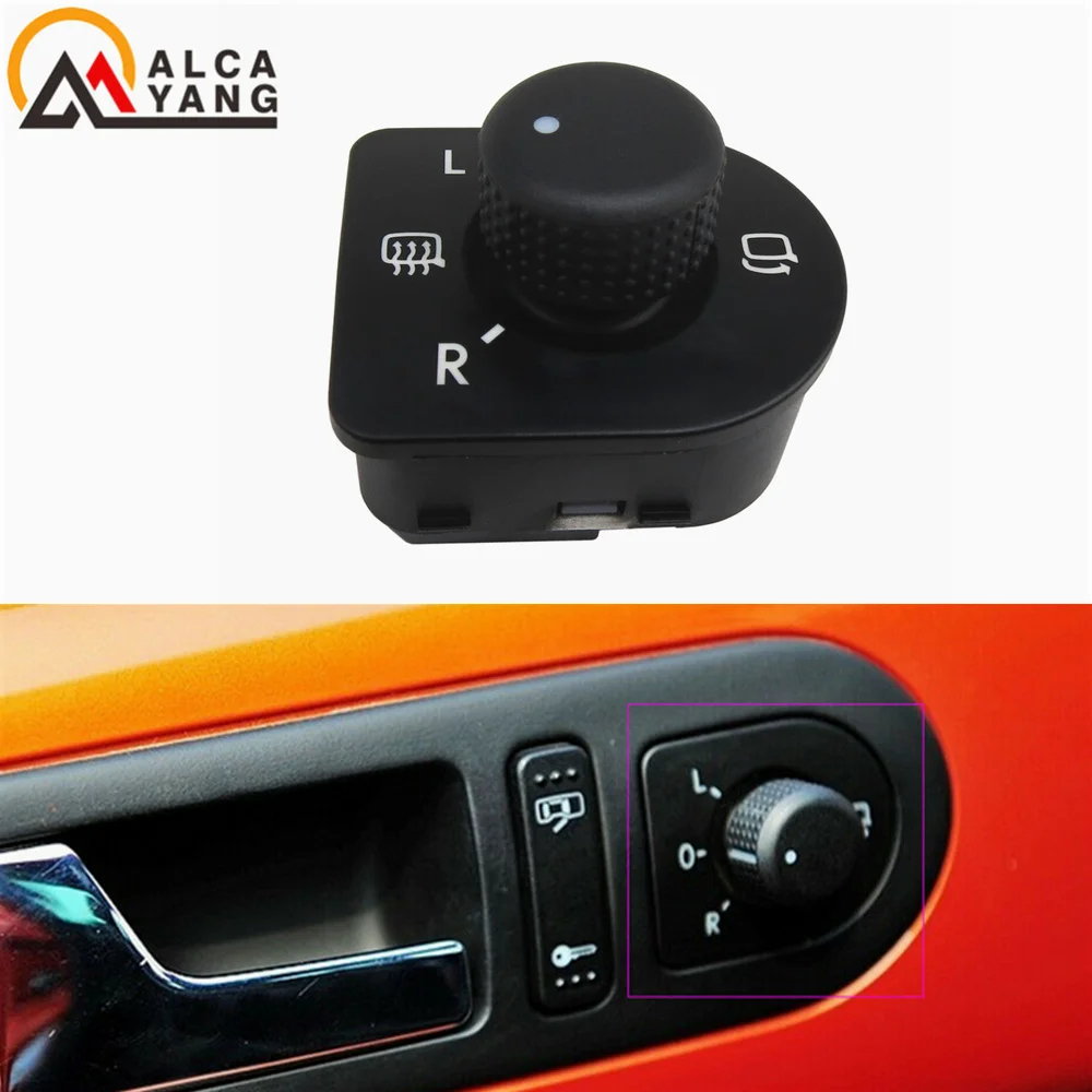 Car Electric Power Door Side Rearview Mirror Power Control Switch Knob For V/W 1J1959565E Auto Car Parts