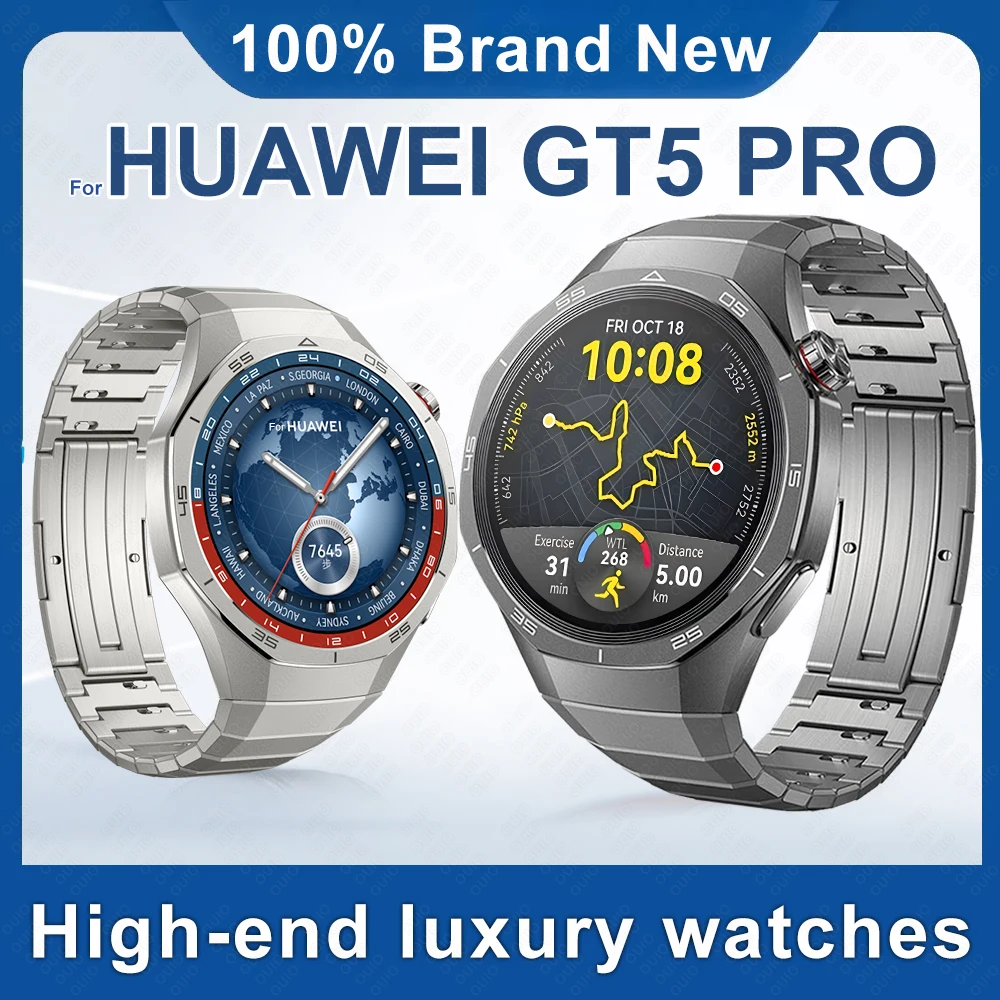 New For Huawei GT5 Pro Smart Watch Men 1.53-Inch HD AMOLED Screen NFC GPS Track Compass BT Call Health Monitoring Smart Watch