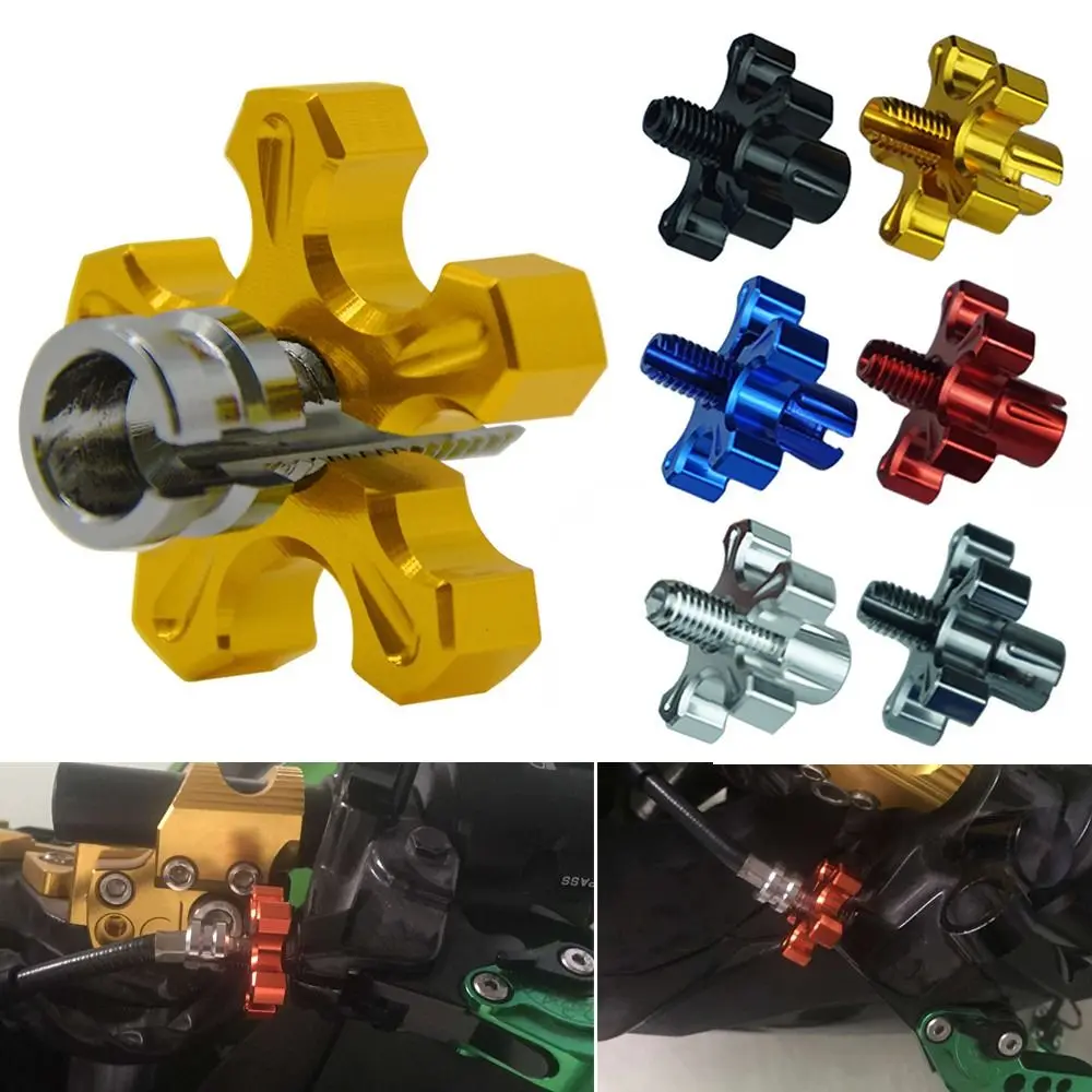 Multicolor CNC Aluminum Alloy Motorbike Electricbike Motorcycle Clutch Adjustment Screw Modification Clutch Cable Adjuster