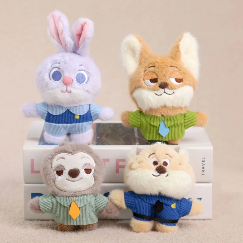 

13cm/5.12in Disney Zoo Anime Plush Kawaii Judy Nick Cartoon Decorative Dolls Backpack Creativity Kawaii Stuffed Toy Collectible