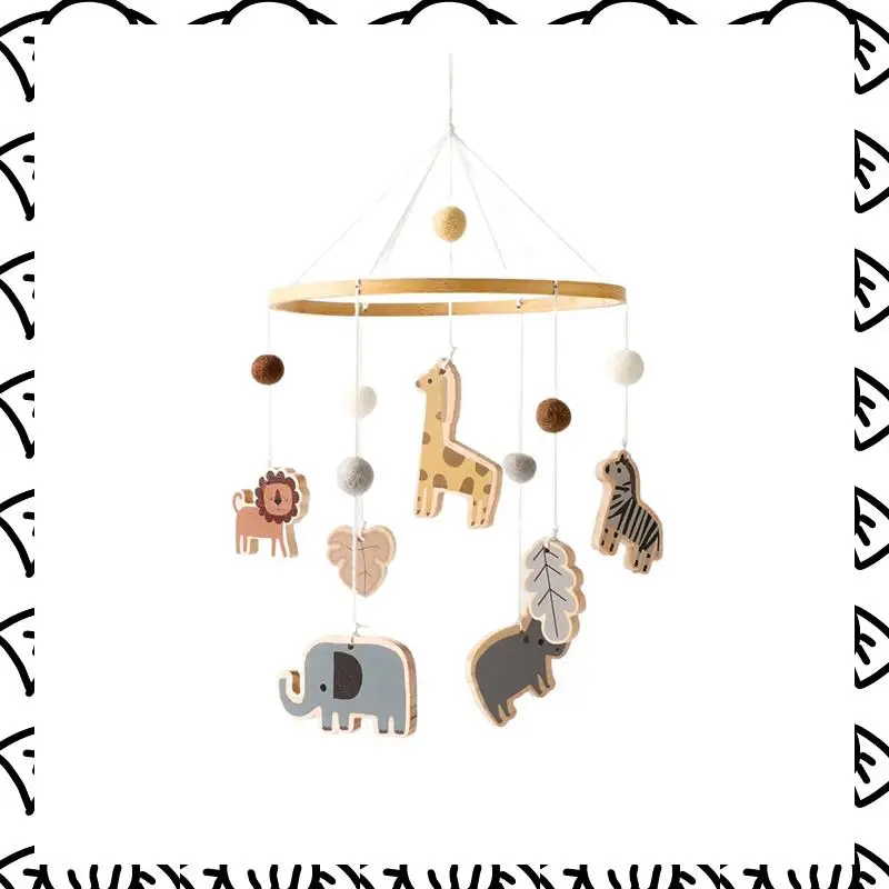 

A71Z Baby Mobile For Crib - Jungle Animals Baby Mobile - Nursery Mobile For Girl Or Boy Gender Neutral Handmade Mobile Durable