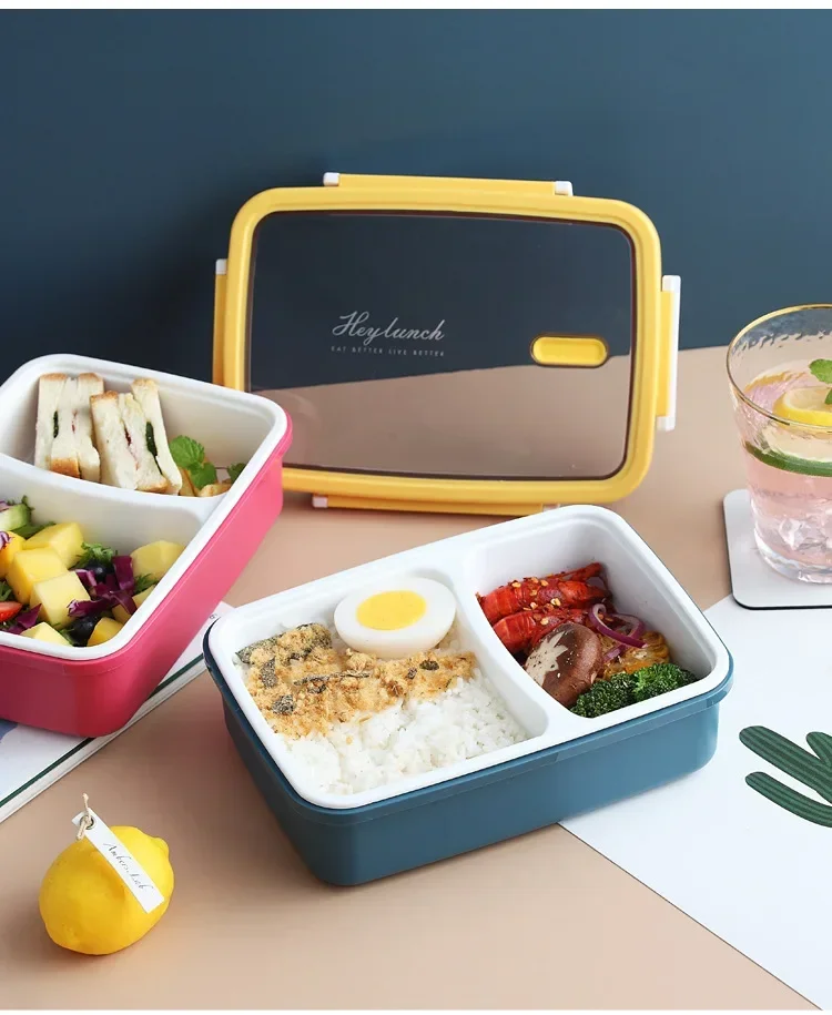 

Bento Box Lunch Box Sealed with Air Vent Partition Lancheira Four Side Buckle for Girl LunchBox Fiambreras Loncheras De Mujer