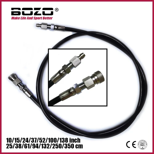 Manguera de carga HPA, látigo de llenado remoto, manguera de microlina larga, extensión de tubo, extremo hembra y macho, desconexión rápida de 8mm