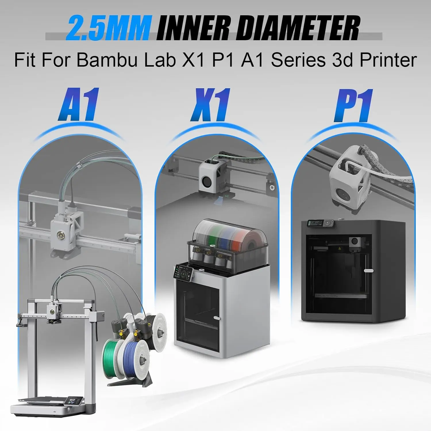 PTFE-Schlauch 3D-Drucker 2,5 mm 4 mm für Bamboo Lab P1S/P1P/X1C/X1/X1E PTFE-Schlauch 3D-Drucker-Anschluss PTFE-Schlauch 4 mm Anschluss – Detail 7
