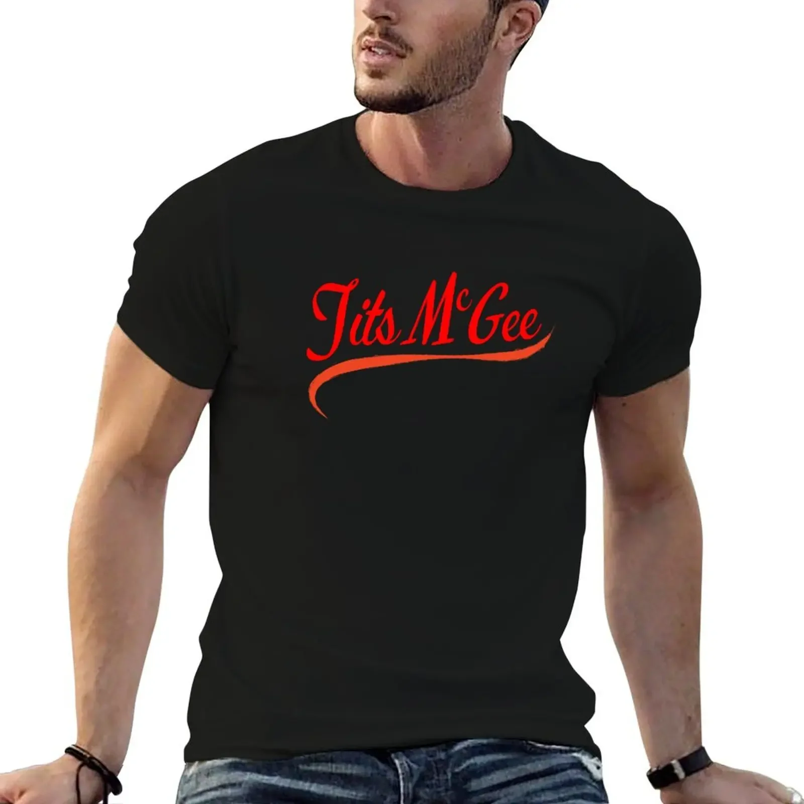 

Tits McGee T-Shirt shirts graphic aesthetic clothes boys animal print cute clothes men t shirt