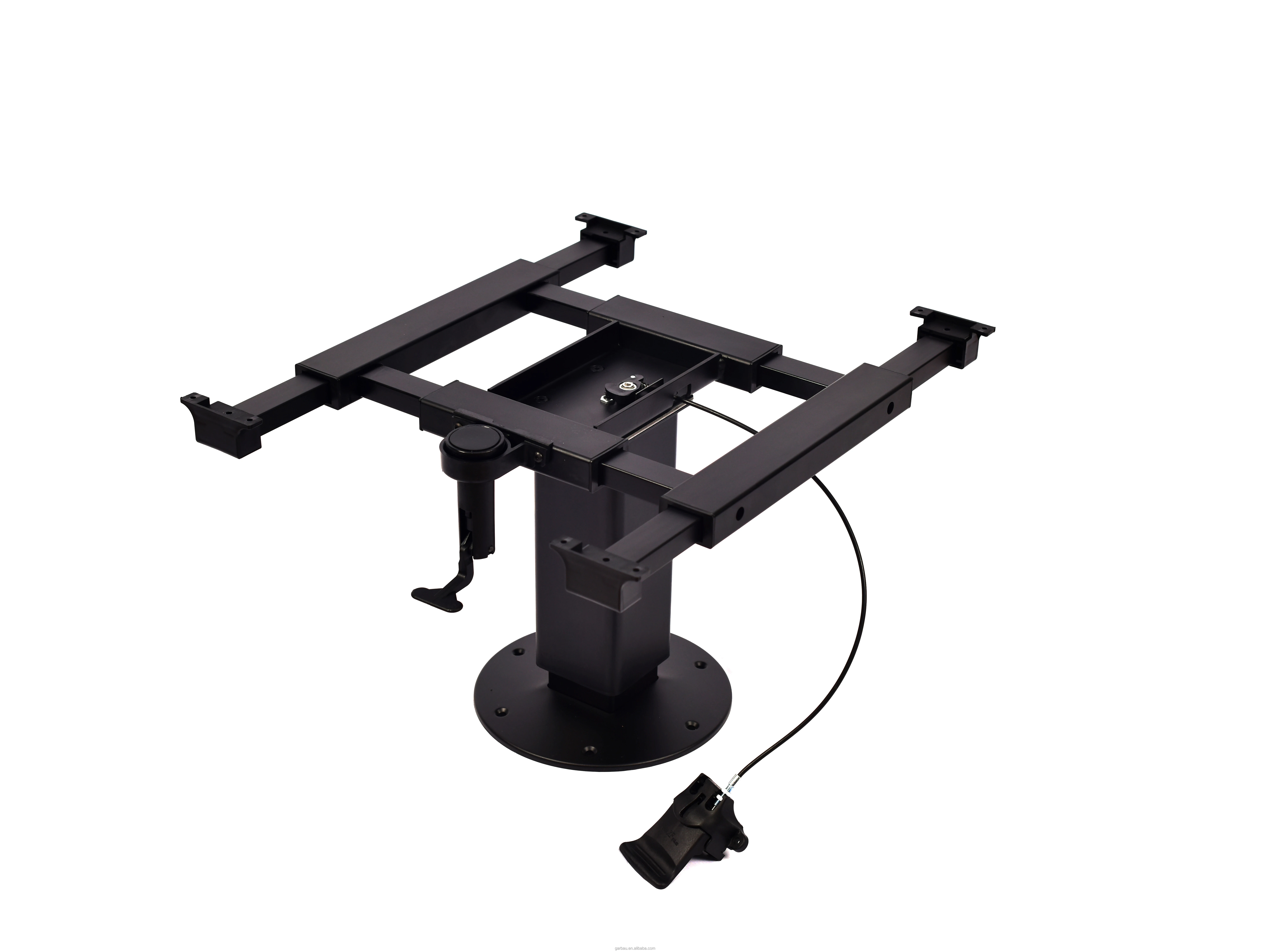 GARBAU Hot Selling Folding Telescopic RV & Car Table Legs With Four-way Translation Frame Steel Black For Outdoor And Home Use