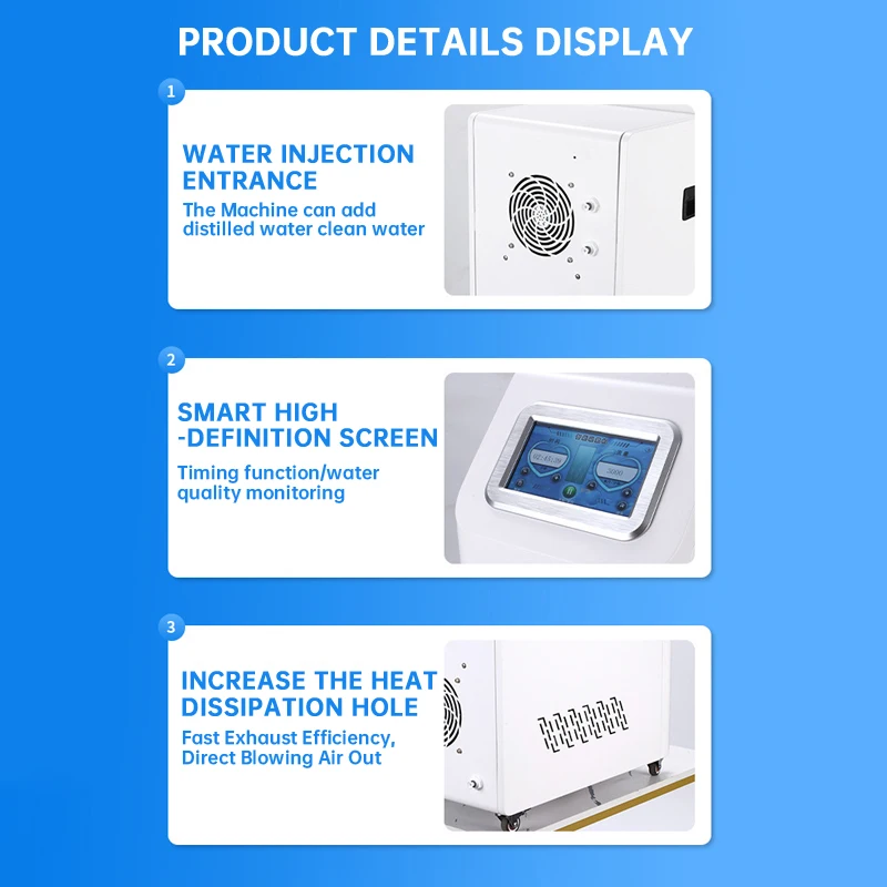 PEM Tech 1500ml H2 Inhaler Brown  Generator Hydrogen Inhalation Machine 3000ml Hydrogen Molleculaire Inhalation Generator