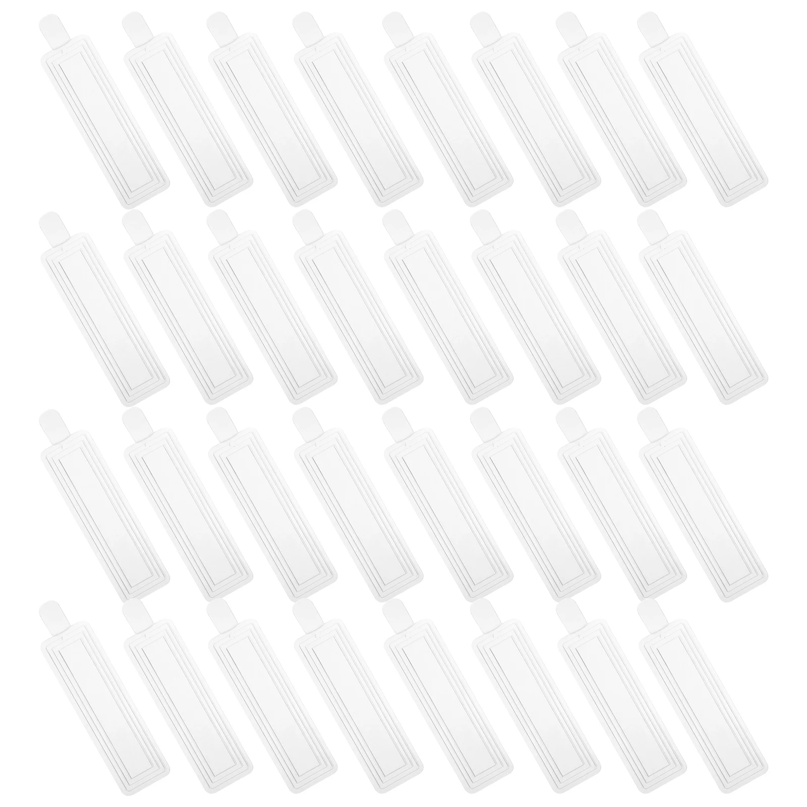 

100 Pcs Mousto Gaskets Mousse Cake Base with Handle Namely Plastic Boards Pad Small