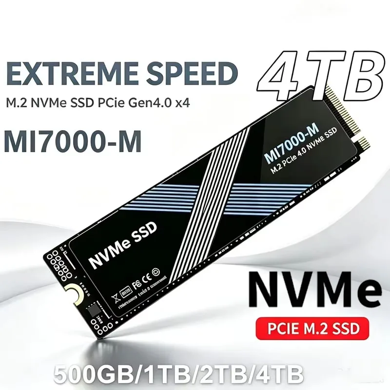 MI7000-M M.2 SSD 1TB 2TB SSD 4TB Hard Drive M2 SSD M.2 NVMe PCIe4.0X4 SSD Internal Hard Disk For PS5 Laptop Desktop